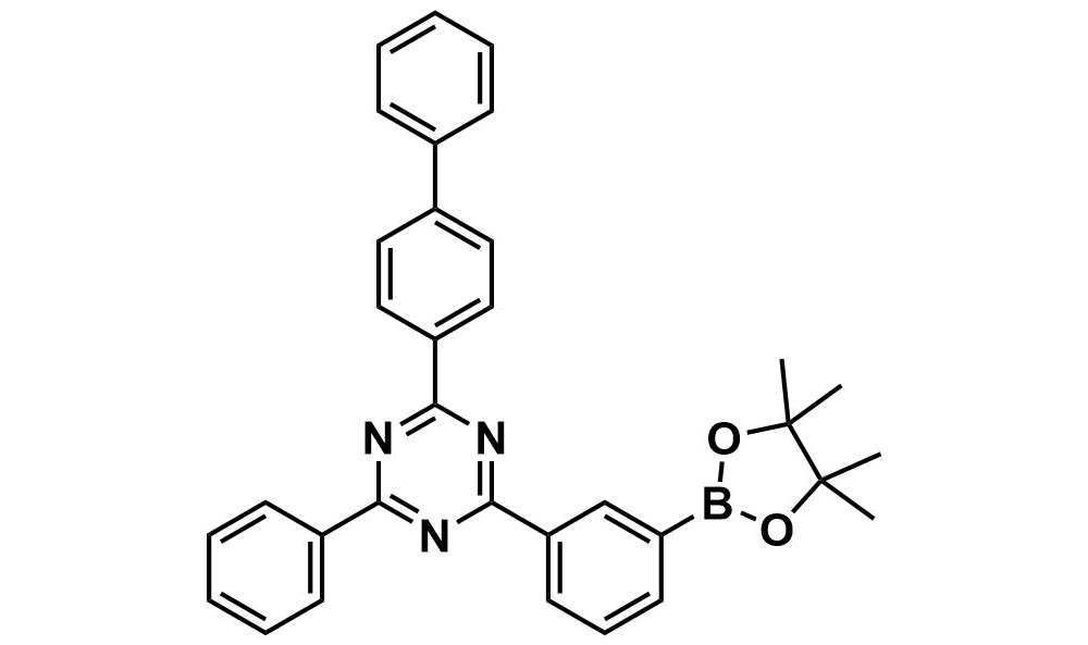 2-([1,1'-biphenyl]-4-yl)-4-phenyl-6-(3-(4,4,5,5-tetramethyl-1,3,2-dioxaborolan-2-yl)phenyl)-1,3,5-triazine