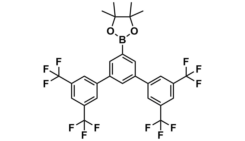 4,4,5,5-tetramethyl-2-(3,3'',5,5''-tetrakis(trifluoromethyl)-[1,1':3',1''-terphenyl]-5'-yl)-1,3,2-dioxaborolane