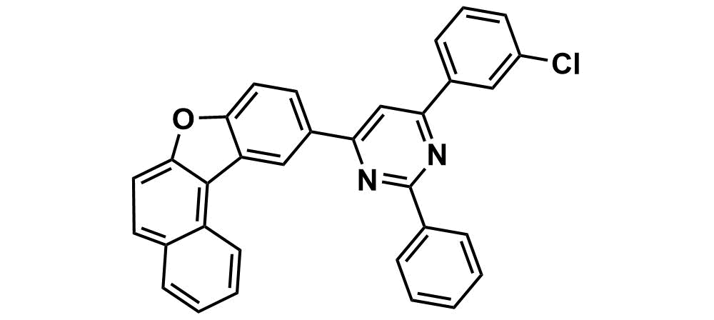 4-(3-chlorophenyl)-6-(naphtho[2,1-b]-benzofuran-10-yl)-2-phenylpyrimidine