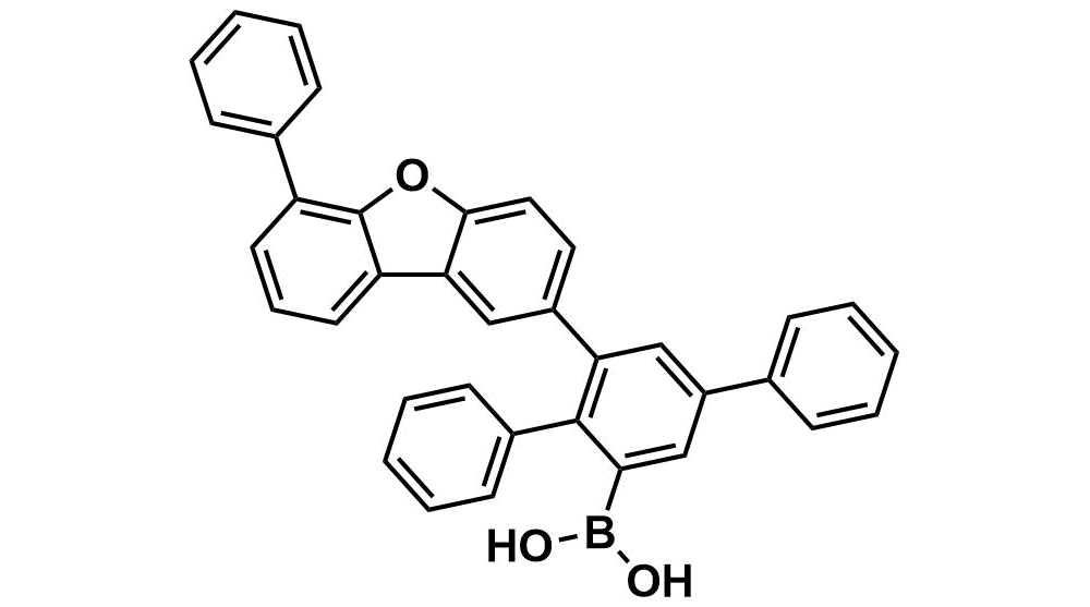 (6'-(6-phenyldibenzo[b,d]furan-2-yl)-[1,1':4',1''-terphenyl]-2'-yl)boronic acid